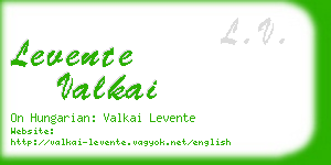 levente valkai business card